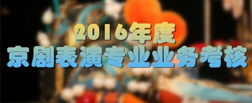 逼爽爽国家京剧院2016年度京剧表演专业业务考...